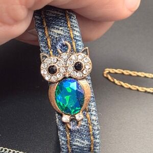 Jewelry Braclet Bundle Womens Blue Gold Silver Excellent Denim Owl Set